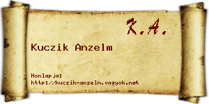 Kuczik Anzelm névjegykártya